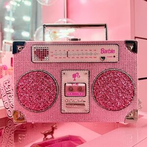 ALDO X Barbie® Barbiebeat Crossbody Bag Pink Glitter Stereo Purse Handbag
